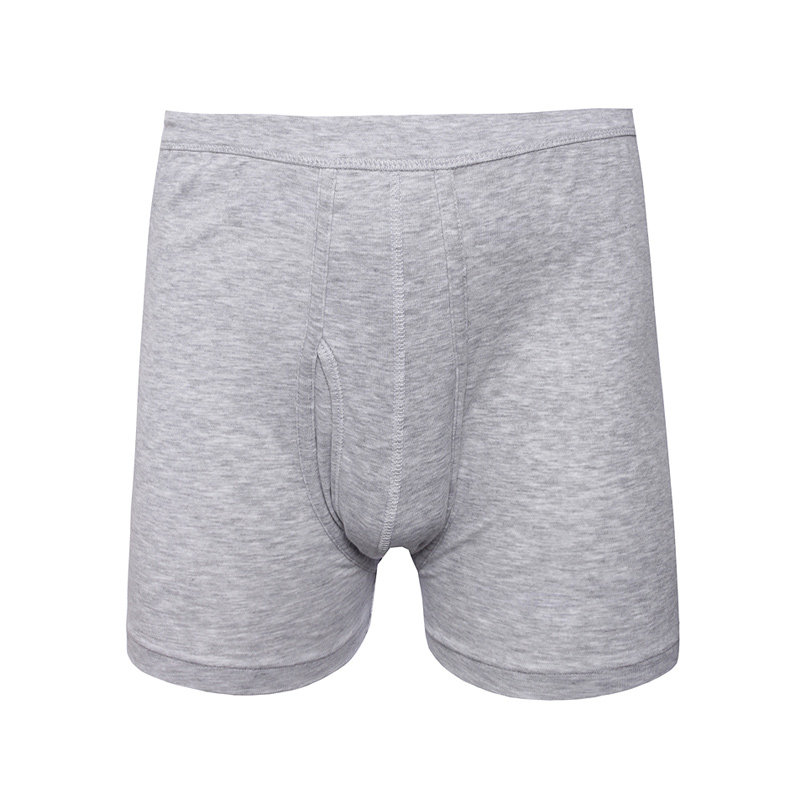 买一送一 三枪男平角裤全棉罗纹中高腰平角内裤中老年宽松棉短裤