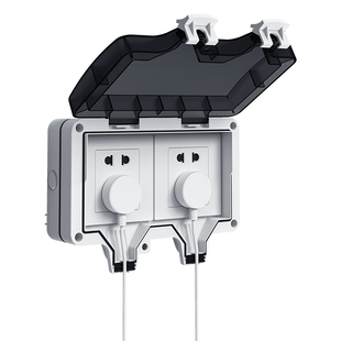 户外防水盒电源插座开关室外一体防雨接线盒明装86型防溅保护二位