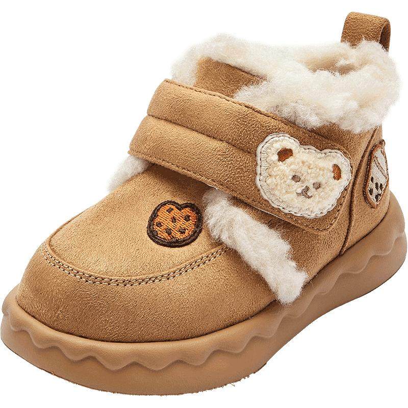 巴拉巴拉童鞋儿童雪地靴加绒加厚棉靴冬潮流新短靴女童防泼水靴子