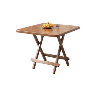 折叠桌家用吃饭桌子户外夜市便携摆摊方桌简易小户型出租房餐桌椅