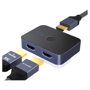 hdmi分配器一分二出切换器二进一高清线连接电脑视频双向转换显示屏幕8K电视4K一进二出一拖二拓展分线分屏器