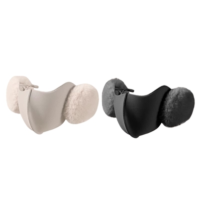 高颜值保暖口罩毛绒耳罩一体防寒