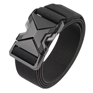 合金腰带男款弹力运动金属对插扣皮带战术帆布松紧弹性男士裤腰带