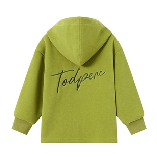 多多家男童摇粒绒外套冬装2025秋冬款新款儿童小熊刺绣男孩上衣潮