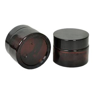 高档棕色玻璃面霜空瓶避光化妆品分装瓶5克10g膏霜瓶面膜瓶20克