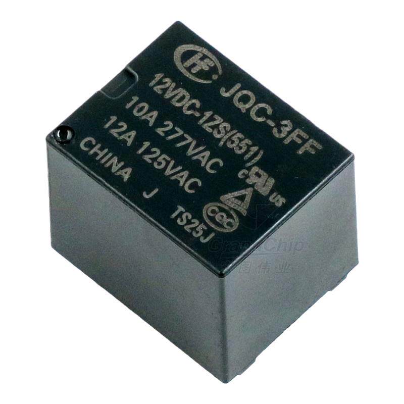 继电器HF3FF/JQC-3FF-005 012 024  5V 9V 12V 24V 1HS 1ZS 4/5脚