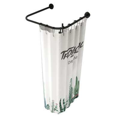 浴帘防水布套装打孔隔断高档干湿