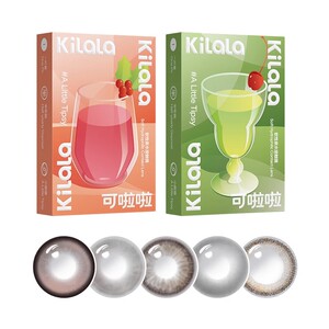 可啦啦无锁边美瞳隐形眼镜半年抛大小直径自然混血清透栗栗奶酒棕