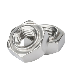 304不锈钢六角焊接螺母无焊点焊压焊螺帽M3M4M5M6M8M10M12 DIN929