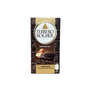 【自营】费列罗金莎榛子碎夹心黑巧克力排块90g新年年货零食小吃