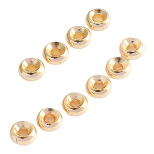 14k银色哑金包金保色金珠DIY手链车轮珠2*4/2.5*5/3*6mm饰品配件