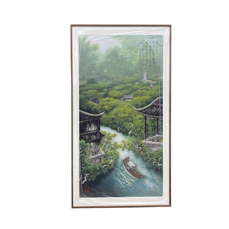 黑胡桃榫卯画框原木新中式裱框