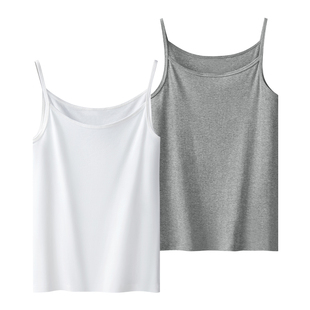[2件]三枪吊带背心女生纯棉无侧缝针织打底内衣全棉2025秋冬内搭