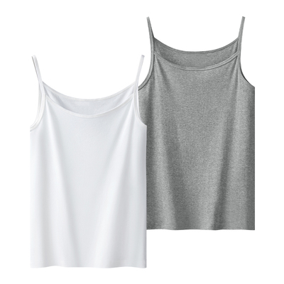 2件三枪女士背心纯棉无缝一体织