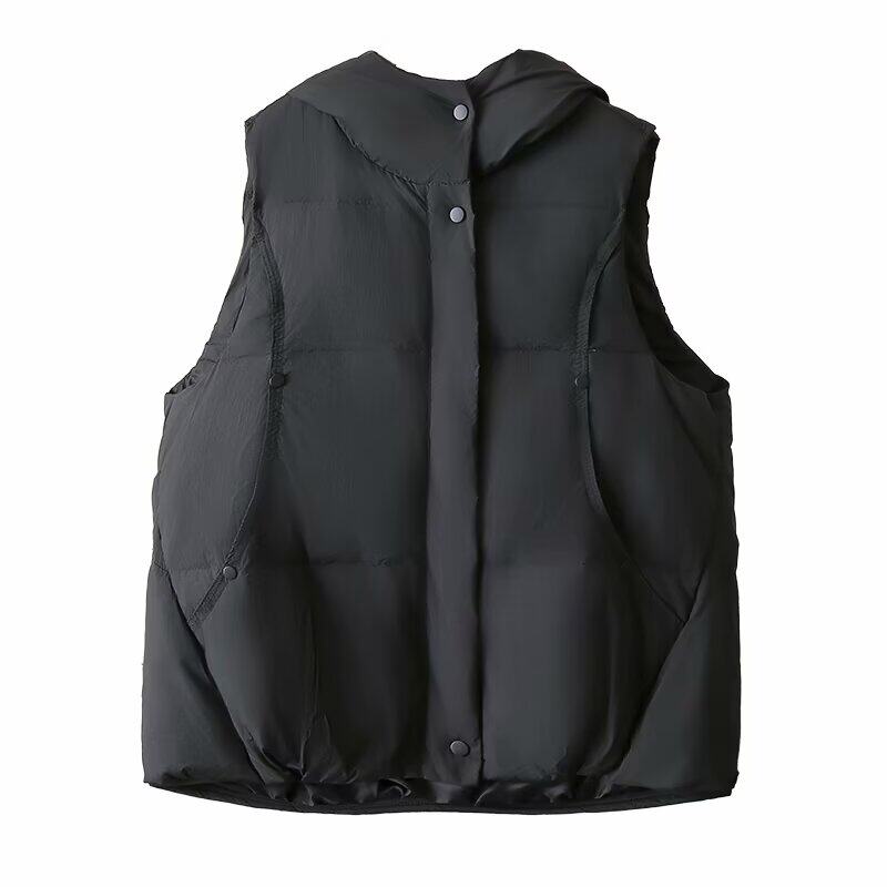 韩版新款宽松显瘦无袖羽绒服外套