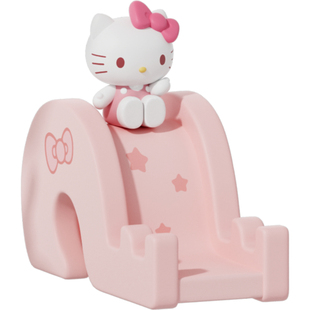 狼博旺正版三丽鸥家族滑滑梯手机支架摆件凯蒂猫库洛米周边手办