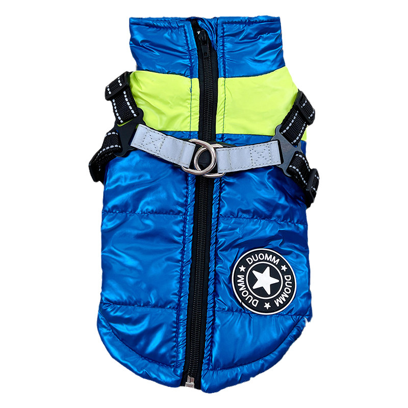 狗狗衣服秋冬比熊可牵引棉衣泰迪柴犬柯基宠物冬天保暖防水冲锋衣