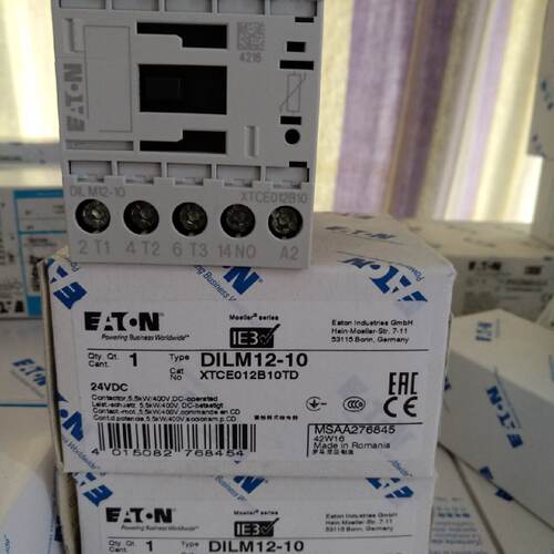议价全新伊顿金钟穆勒开关 EATON DILM12-10 24VDC直流接触器