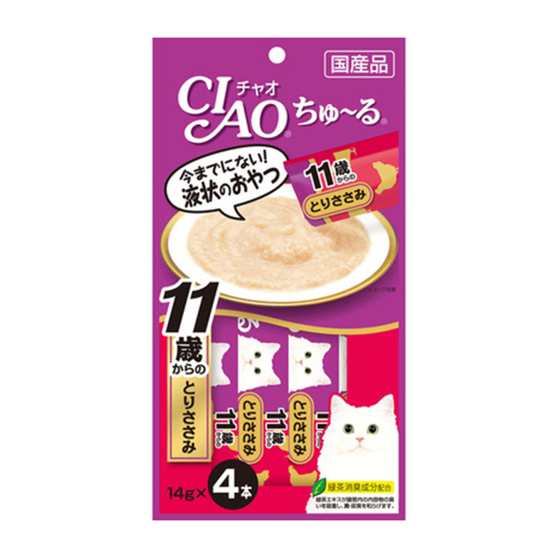 日本Ciao伊纳宝功能型补水猫条老猫零食金枪鱼湿粮肉泥含绿茶消臭