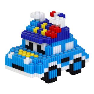 赛车警车消防车汽车积木玩具益智手工大颗粒diy生日礼物男孩儿童