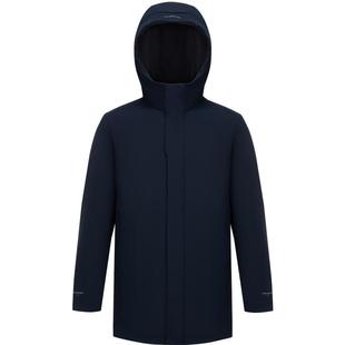 波司登新款90鹅绒男冬季连帽中长款内胆可脱卸通勤羽绒服保暖男款