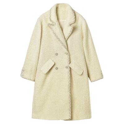 气质毛呢外套含绵羊毛大衣