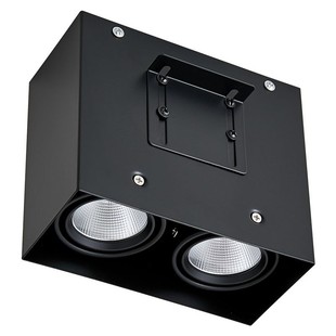 铝方通射灯专用筒灯LED格栅双头方形cob射灯明装店铺商用斗胆灯