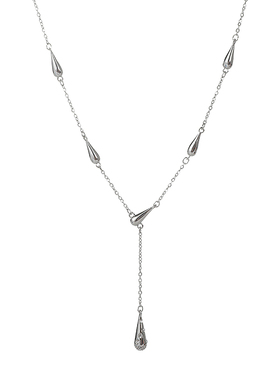 精致水滴流苏吊坠项链简约锁骨链