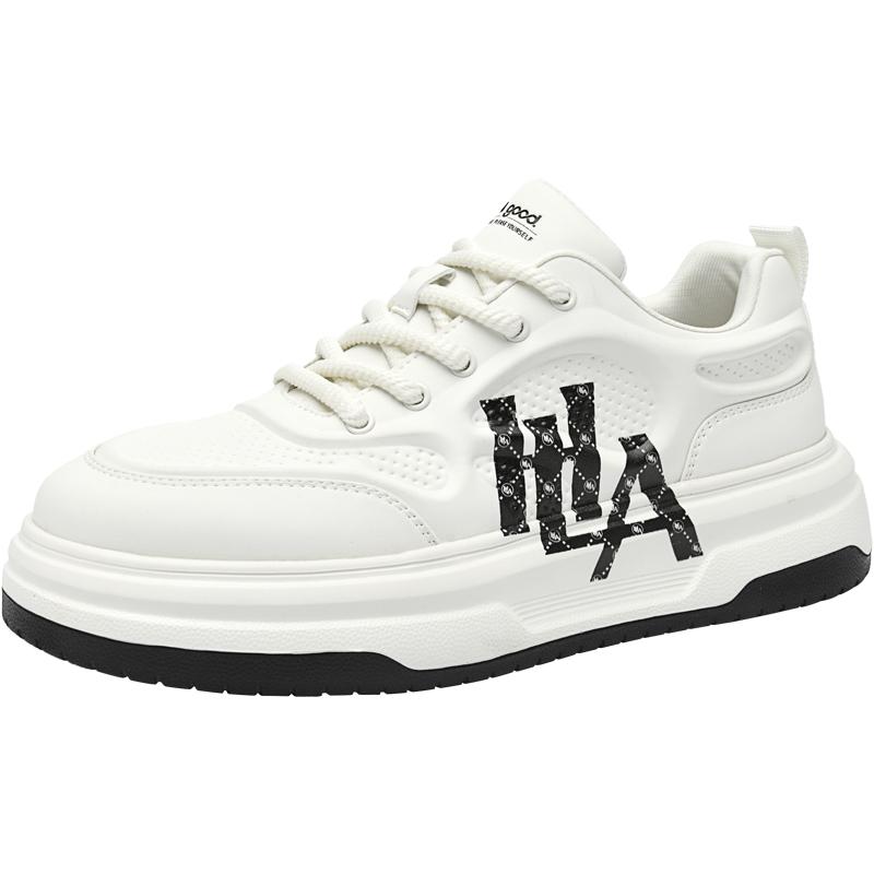 HLA/海澜之家男鞋新款夏季时尚百搭板鞋透气增高耐磨男士休闲鞋