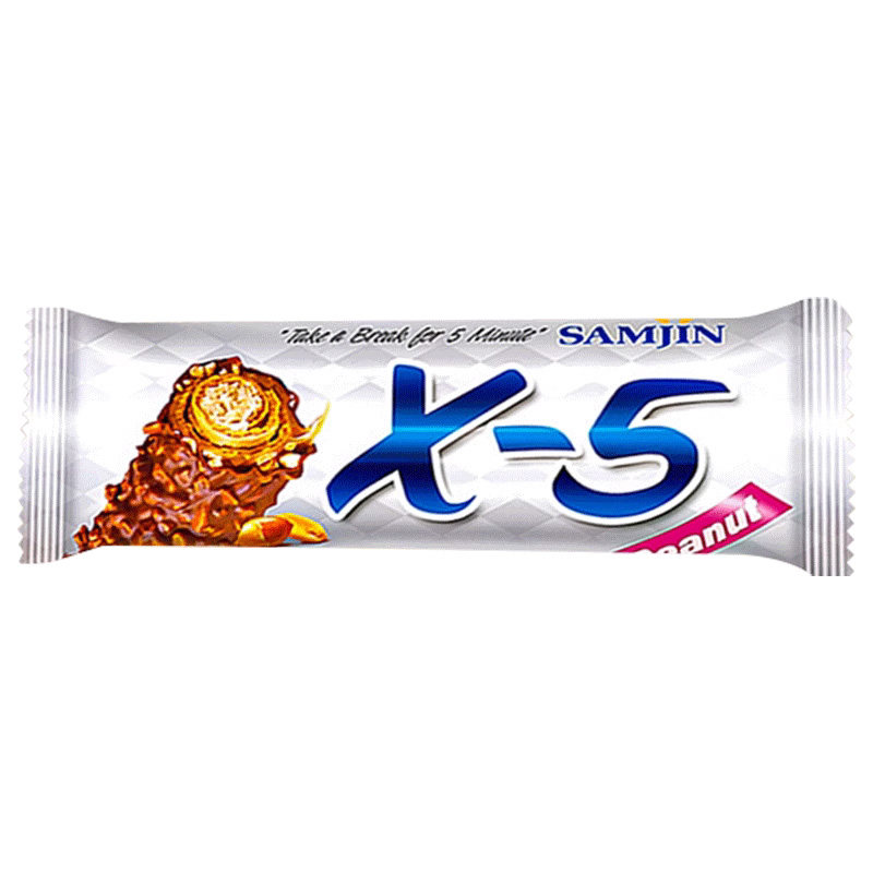 韩国进口X5巧克力棒X-5能量棒三进零食花生夹心坚果（代可可脂）