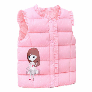 秋冬季儿童马甲女童羽绒棉加厚宝宝坎肩春秋款中大童保暖背心外穿