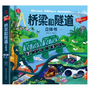 桥梁和隧道立体书儿童立体书3d翻翻书3-6-8岁以上小学生建筑工程高铁科普启蒙类书籍桥梁绘本小百科幼儿园立体桥梁隧道高铁机关书