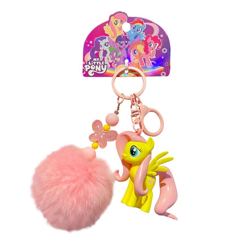 正版小马宝莉柔柔2026马年毛绒钥匙扣新年礼物书包挂件包包钥匙链