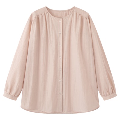 画风drawwind宽松圆领长袖衬衫