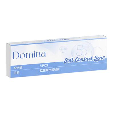 【阿里健康自营】domina/朵米娜舒氧轻水凝胶透明隐形眼镜日抛5片