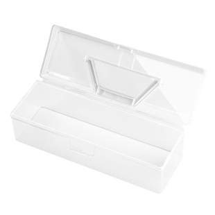 卡片收纳盒带盖名片盒小卡整理盒展示架卡片盒前台盒子便携摆放架明片盒名片套装名片的盒子塑料收集盒透明E1