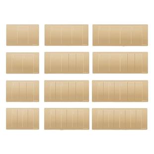 国际电工118型开关面板一二三四开单双控暗装墙壁四联4开金色面板