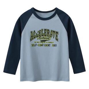 27kids品牌外贸童装韩版秋季新款男孩打底纯棉长袖T恤宝宝衣服ins