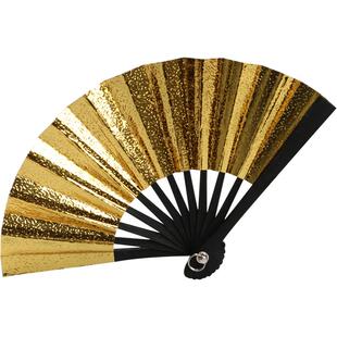 8CM迷你小扇子娃娃头饰扇子折扇红色婚纱拍摄道具中国风创意金色