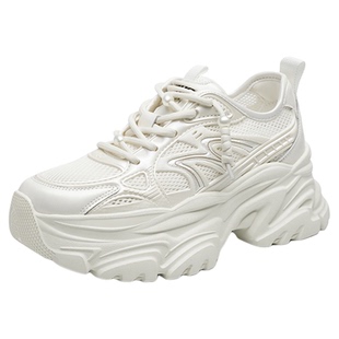 红蜻蜓老爹鞋2025春秋新款女鞋厚底增高休闲运动鞋网面透气跑步鞋