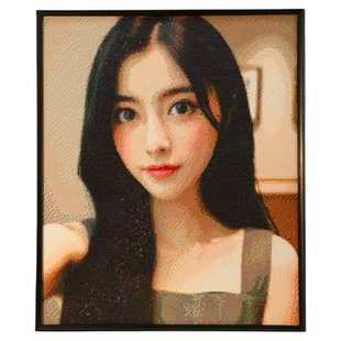 DC蒂彩钻石画定制真人照片人像5d十字绣七夕情侣手工diy创意礼物