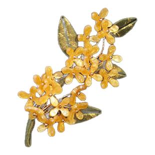 中国风桂花缠花胸针设计感小众胸花别针装饰扣针固定衣服旗袍配饰