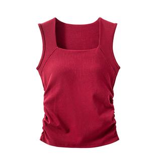 免穿文胸宽肩带运动瑜伽健身女带胸垫一体式上衣外穿内搭背心吊带