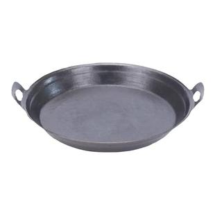 老式铸铁平底锅双耳生铁煎锅燃气灶用无涂层家用商用摊大饼锅