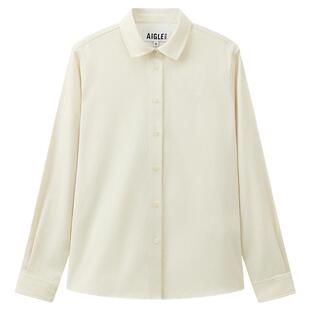 AIGLE艾高春秋季户外休闲简约时尚纯色长袖防晒衬衫法式上衣女款