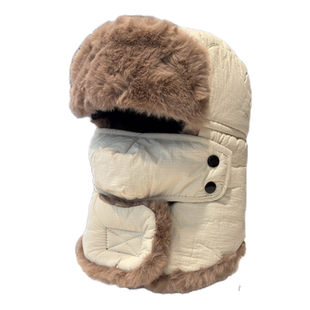 冬季保暖雷锋帽男女户外骑车面罩防风帽东北防寒护耳加绒加厚棉帽