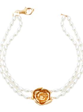 Neverfar手工玫瑰珍珠手链