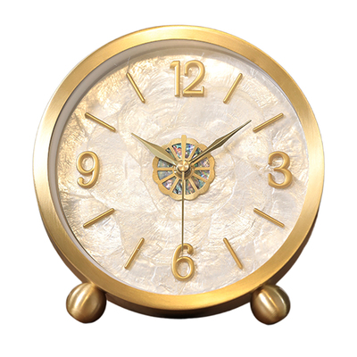 轻奢贝壳台式座钟轻奢高端高级感