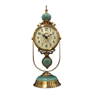 欧式复古2026新款客厅摆件桌面时钟摆放式钟表摆台式美式座钟台钟