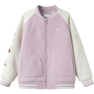 Asics/亚瑟士童装儿童棒球服夹克外套舒适年春夏新款美式飞行夹克